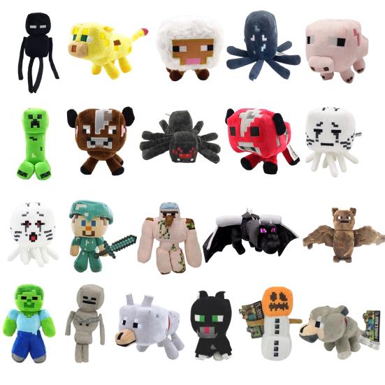 Aspect Drăguț Vivid Simulare Înaltă Confortabil Păpușă de Pluș Minecraft Umplută Păpușă de Desene Animate Joc Porc Calmar Pisică Jucărie de Pluș Ornament de Casă