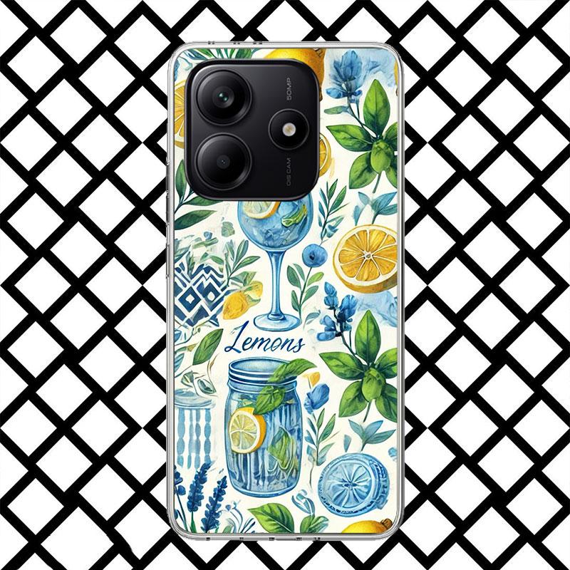 Summer Fruits Lemon Phone Case for Xiaomi Redmi Note 15 14 14S 13 12 12S 11 Pro Plus 11E 11T 11S 10S 5G Soft Cover Fundas Redmi