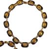 Ensemble émail brun vintage Style collier géométrique Chaîne de pull polyvalente