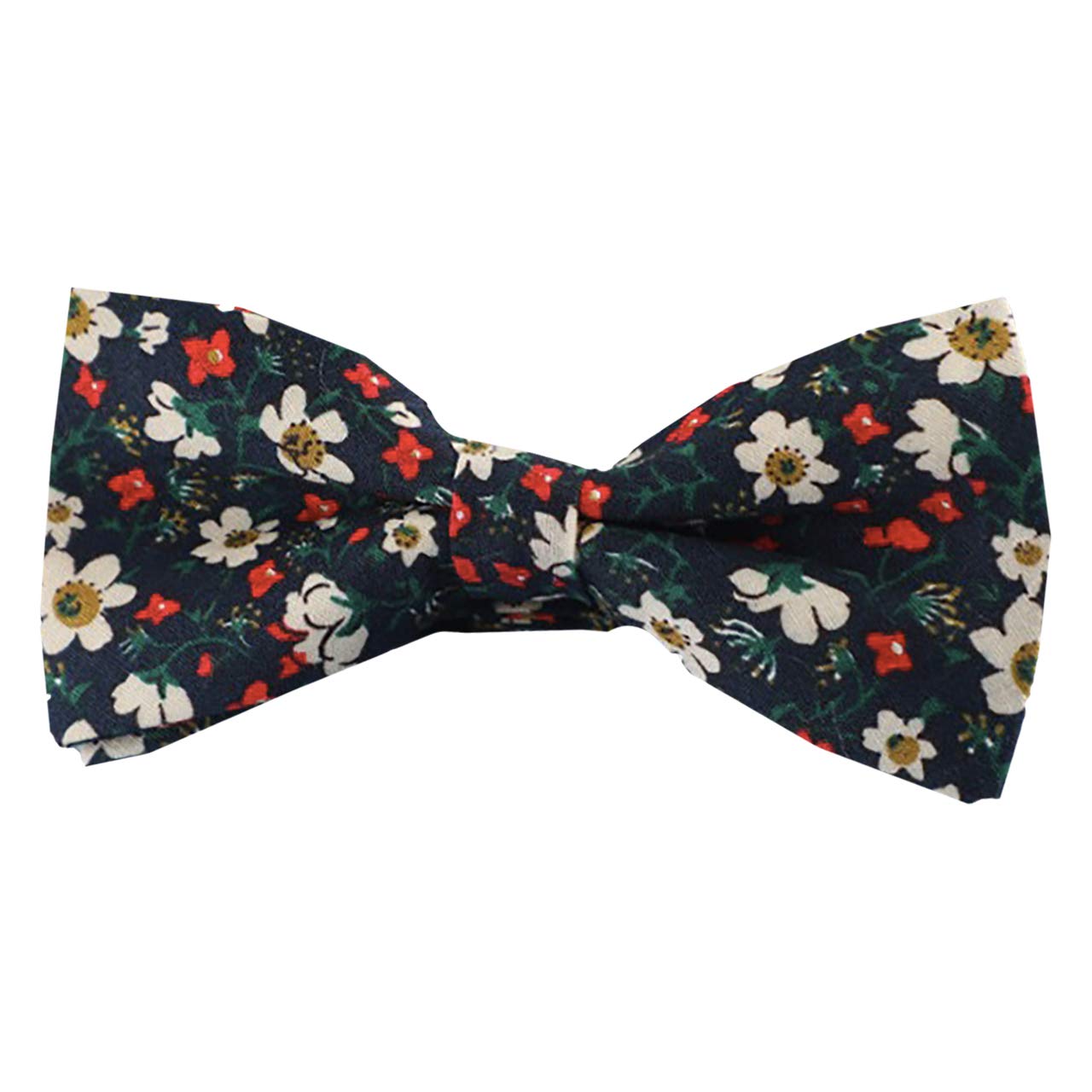 WHITE FANG Bow Tie, Stylish Paisley Floral Pattern, Business, Dress, Formal, Wedding, Men s NC014 (06: Floral Pattern c)