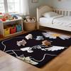 Floor Mat Soft Flannel Rug Non Slip Absorbent Mat for Bathroom Bedroom Home Decor Cartoon Pinguin Anime