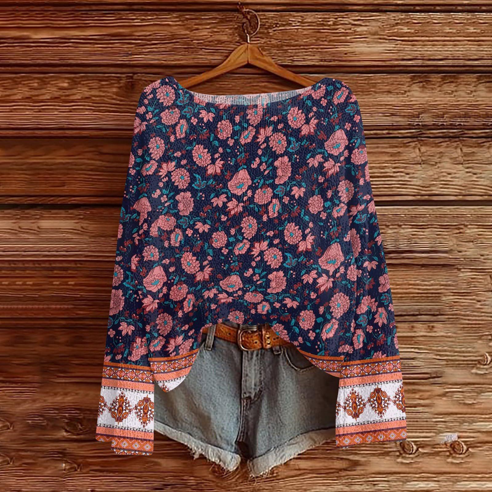 

Свитшоты для женщин Вязаный свитер Милая рубашка Осенний круглый вырез Пуловер Топы L