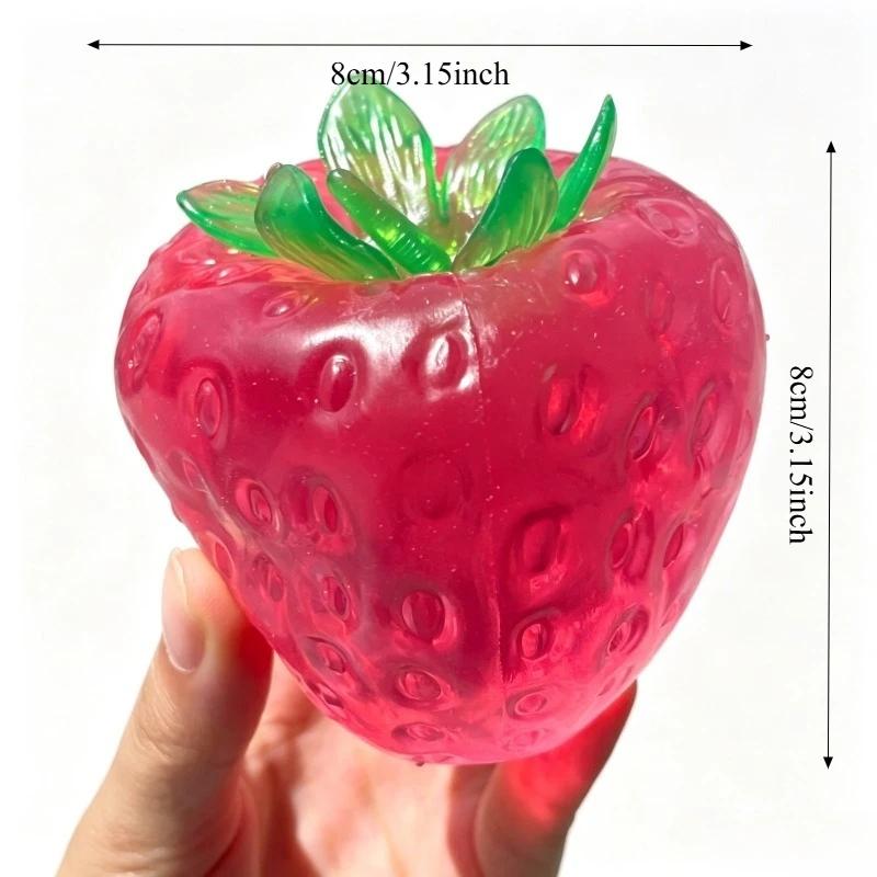 Squishy Coconut Oil Strawberry Stress Ball Creative Strawberry No Rebound Squeeze Fidget Toy ASMR Sensory Stress Relief Toys