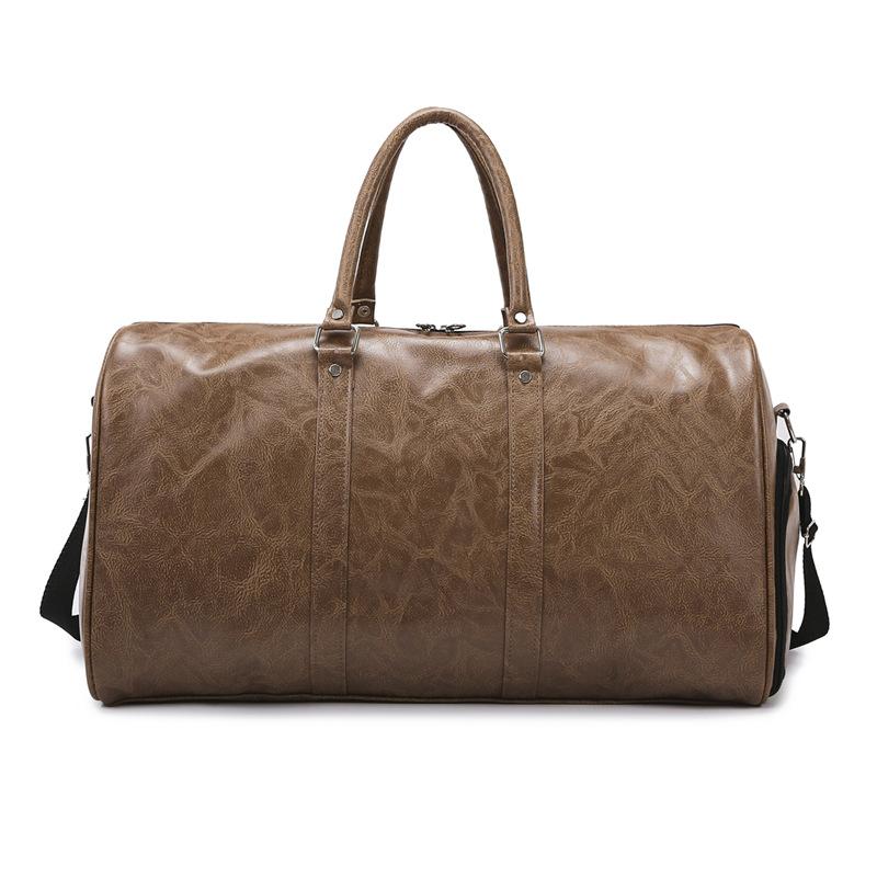 Retro Style Large-capacity Fitness Bag Dry and Wet Separation Travel Bag Simple Sports Yoga Bag Storage Duffel Bag