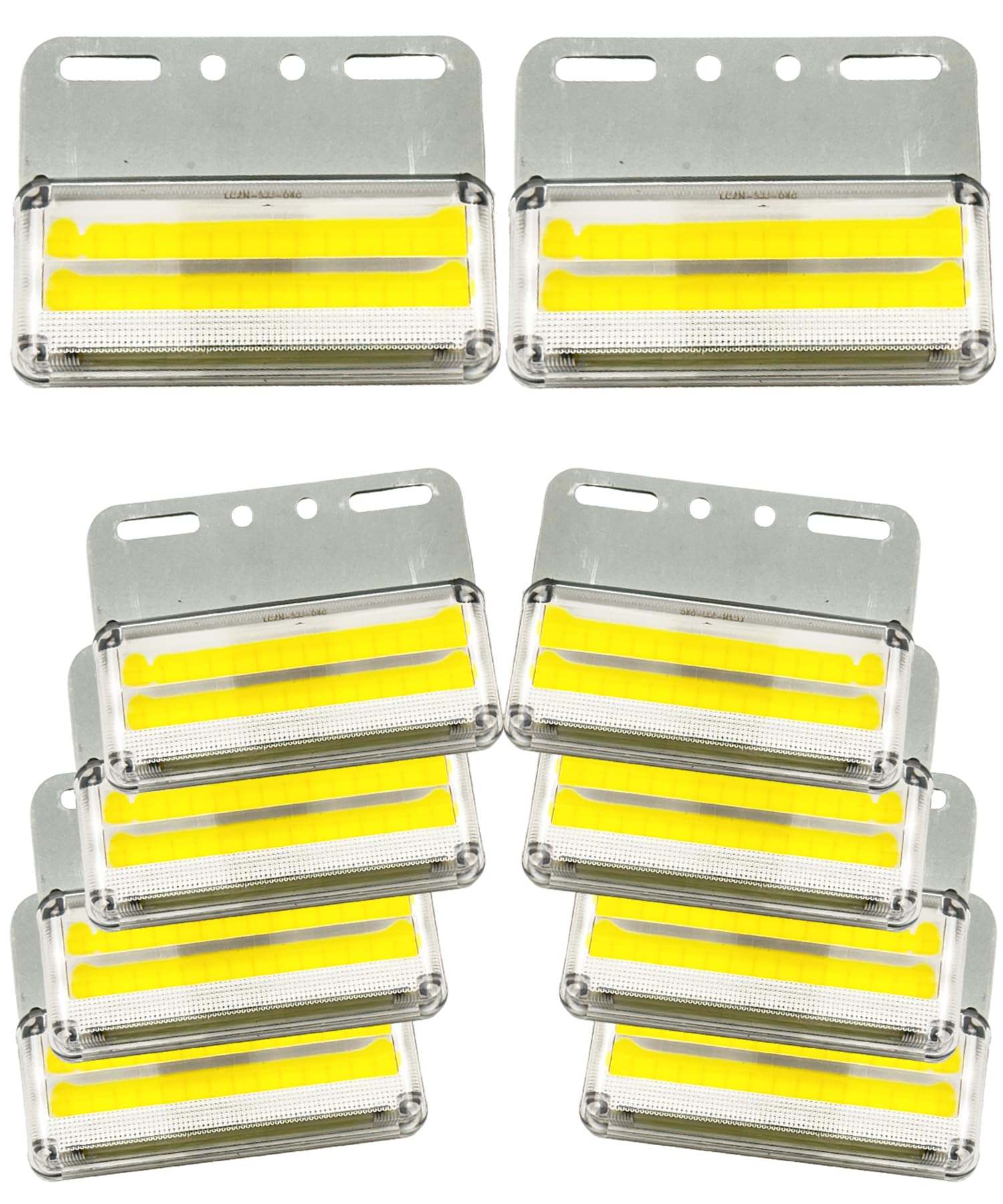 

HTharros Side Markers, 24v Truck LED Downlight Markers, High Brightness, COB LED Lamp, Car Side Light, Set of 10 (Amber) оранжевый