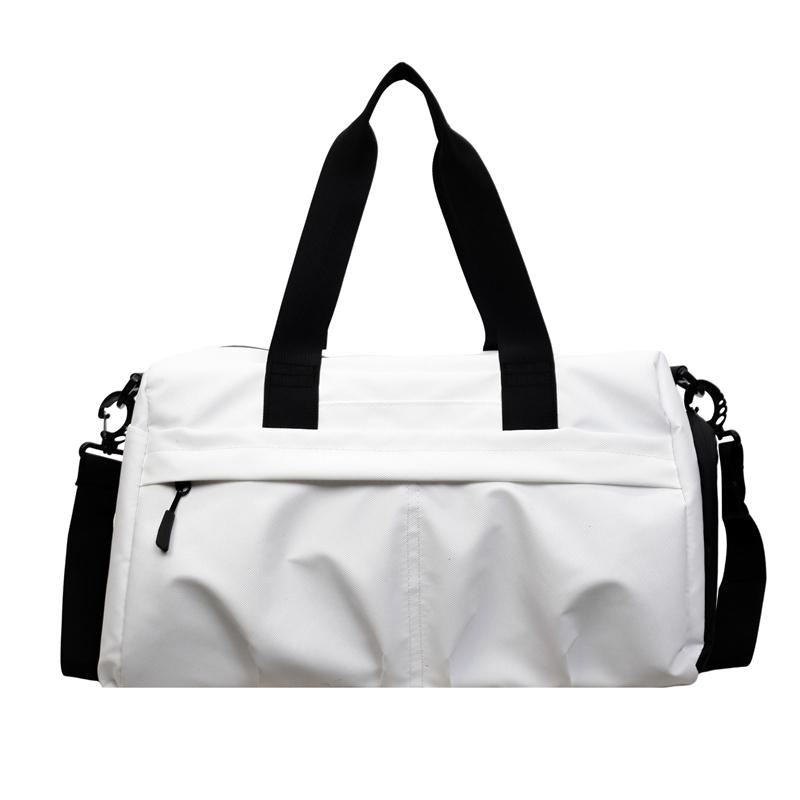 

Travel Handbag Lightweight Canvas Travel Bag Large Capacity Outdoor Sports Fitness Bag бежевий