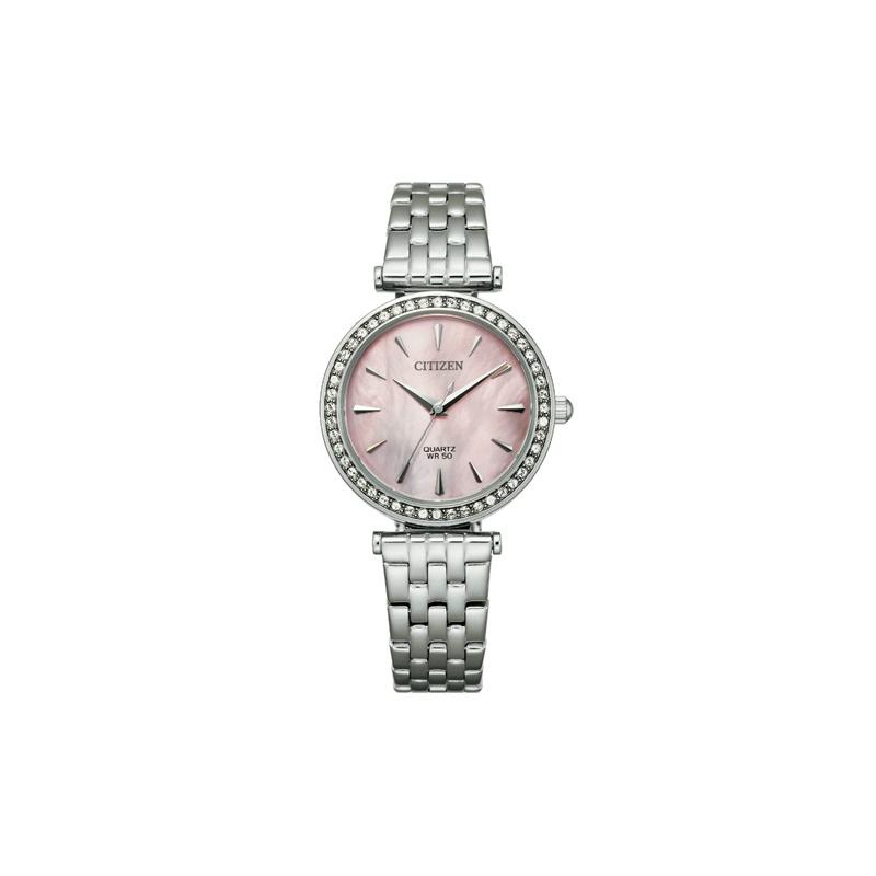 

CITIZEN Fashion Business Quartz Steel Strap Women s Watch Pink Dial ER0210-55Y серебряный