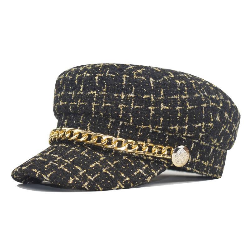 Women Yacht Captain Sailor Hat Woollen Newsboy Cabbie Baker Boy Peaked Beret Cap