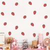 Cute Cartoon Strawberry Wall Sticker Self-Adhesive Decal Sweet Kawaii Style for Girls Room Bedroom Wall Decor