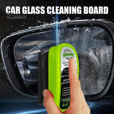 Car Glass Oil Film Cleaning Brush Windshield Cleaner with Ergonomic Handle Windshield Maintenance Cleaning Brush