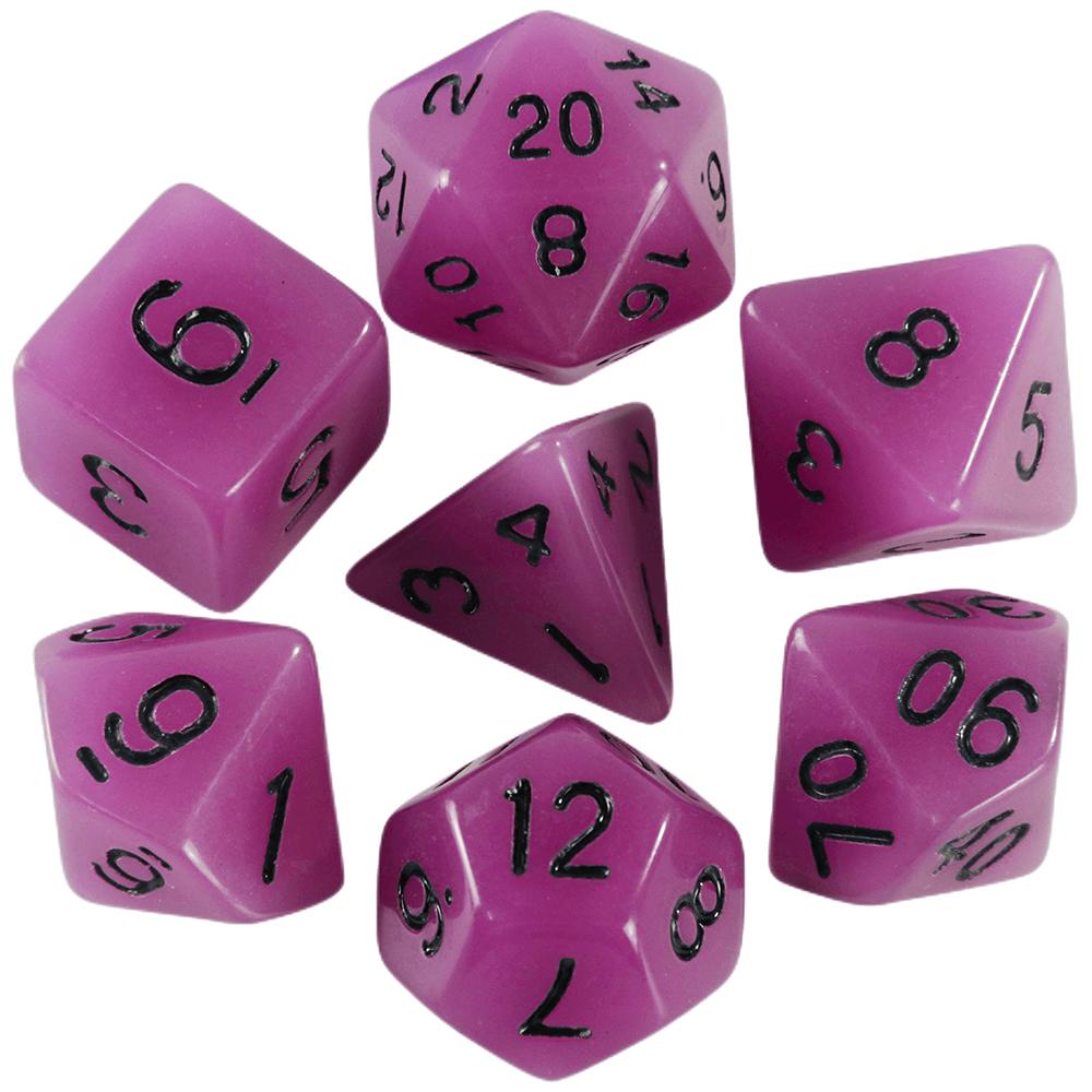 Glowing In The Dark Polyhedral Digital Dice Kit Multi-Color for Boardgame As Gift Entertainment 7 Dice D4 D6 D8 D10 D12 D20