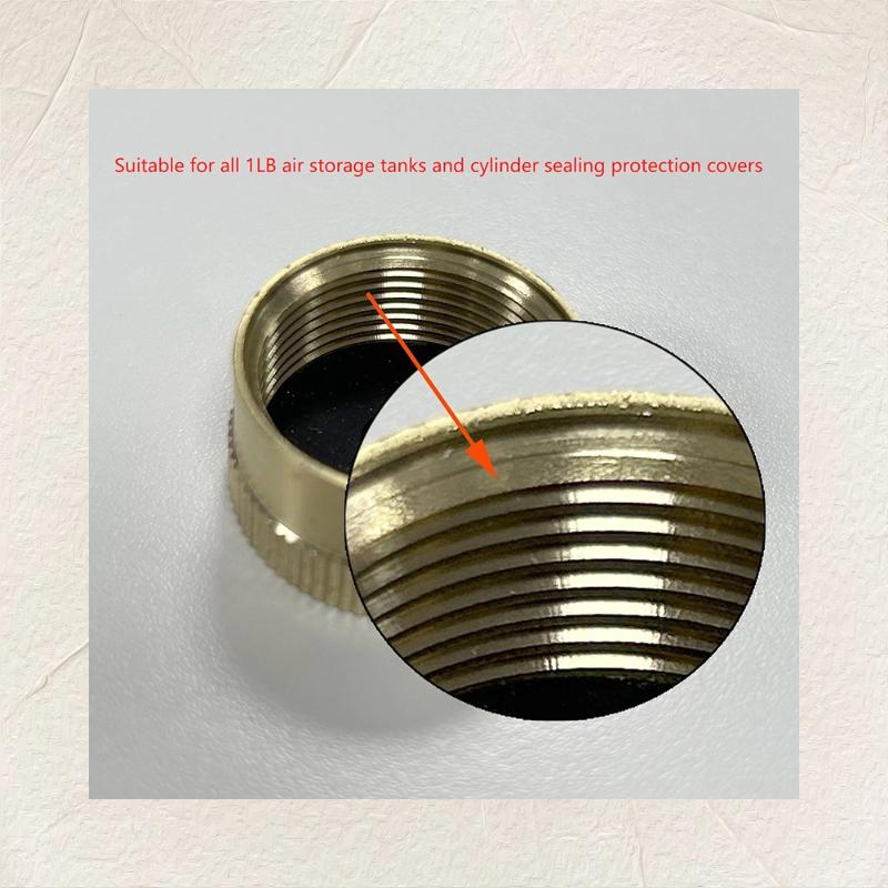 Brass Refill Cap 1 LB Propane Bottle Gas Tank Seal Protective Cap For Outdoor Stoves