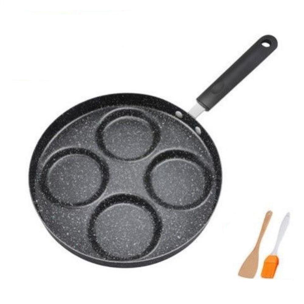 4 Hole Breakfast Egg Pan Round Egg Cooker Durable Egg Frying Pan  Burger Shop