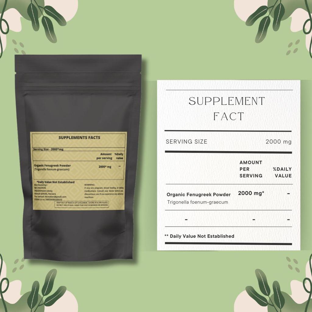 Heroot Fenugreek Seed Powder | Methi Powder | Plant Ingredient for Cooking