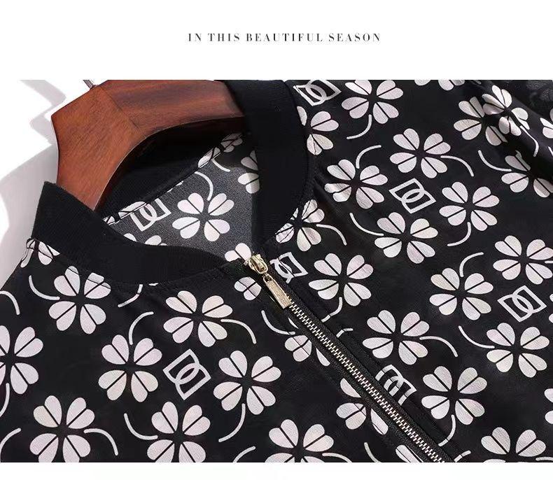 Women's Trendy Chiffon Cardigan: Lightweight Sun Protection Baseball Jacket for Middle-Aged Mothers
