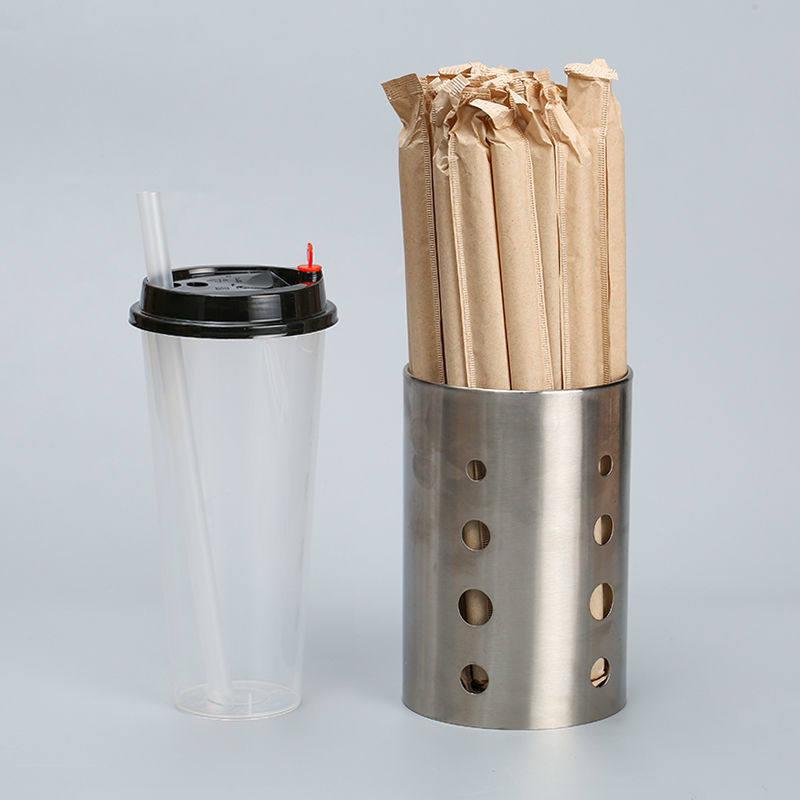 ZISIZ Individually Wrapped Disposable Plastic Straw