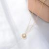 Lady Fashion Wedding Jewelry 14k Gold Plated Elegant Sterling Silver 925 Round Brilliant Cut Zircon Fine Necklace Jewellery