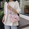 Summer Casual Versatile Strawberry Printed Canvas Phone Bag Single Shoulder Crossbody Bag