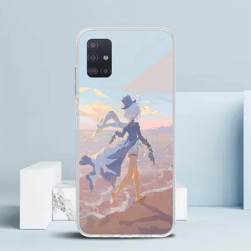 Cute Furina Genshin Impact Soft Cover for Samsung Galaxy A12 A22 A32 A52 A72 A02S Phone Case Note 20 Ultra 10 S10 Plus A51 A71 A