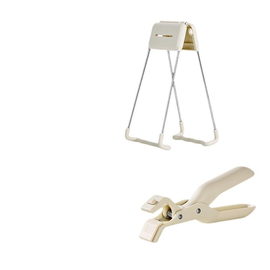Heat-Resistant Clip Claw Bowl Clamp Kitchen Utensil Anti-Scald Handle with Steaming Plate Stainless Steel Lifting Tray