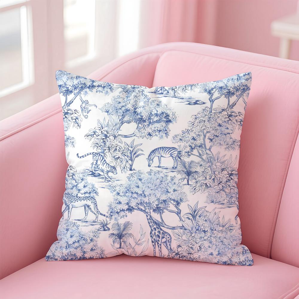 

Chinoiserie pattern Funy Abstract Art Cushion Cover Linen Pillowcase Cover Soft Decor for Sofa Home Room 30X30cm