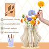 1 Stück Holzpuzzle Blumenvase Heimdeko-Zubehör Blumenstrauß Bauklötze Umweltfreundliche Holzblumenvasen für die Heimdekoration