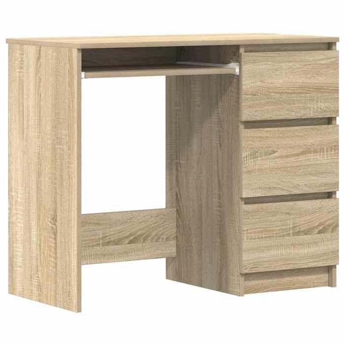 VidaXL Desk Sonoma Oak 90x45x76 Cm Chipboard 801376