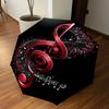 1PC Music Note Umbrella-8-Rib Reinforced, Automatic Open, Lightweight & Durable, Cute Fashion Accessory for Outdoor-T384