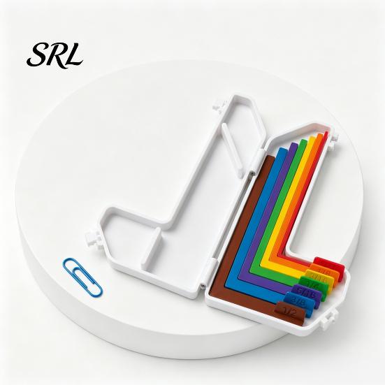 Righello con Spaziatura Precisa 1 Set Strumento Guida per Allineamento, 7 Spaziatori 1/16 1/2 Pollice per Artigianato su Carta Colorata, Kit Fai da Te per Biglietti Scrapbooking con