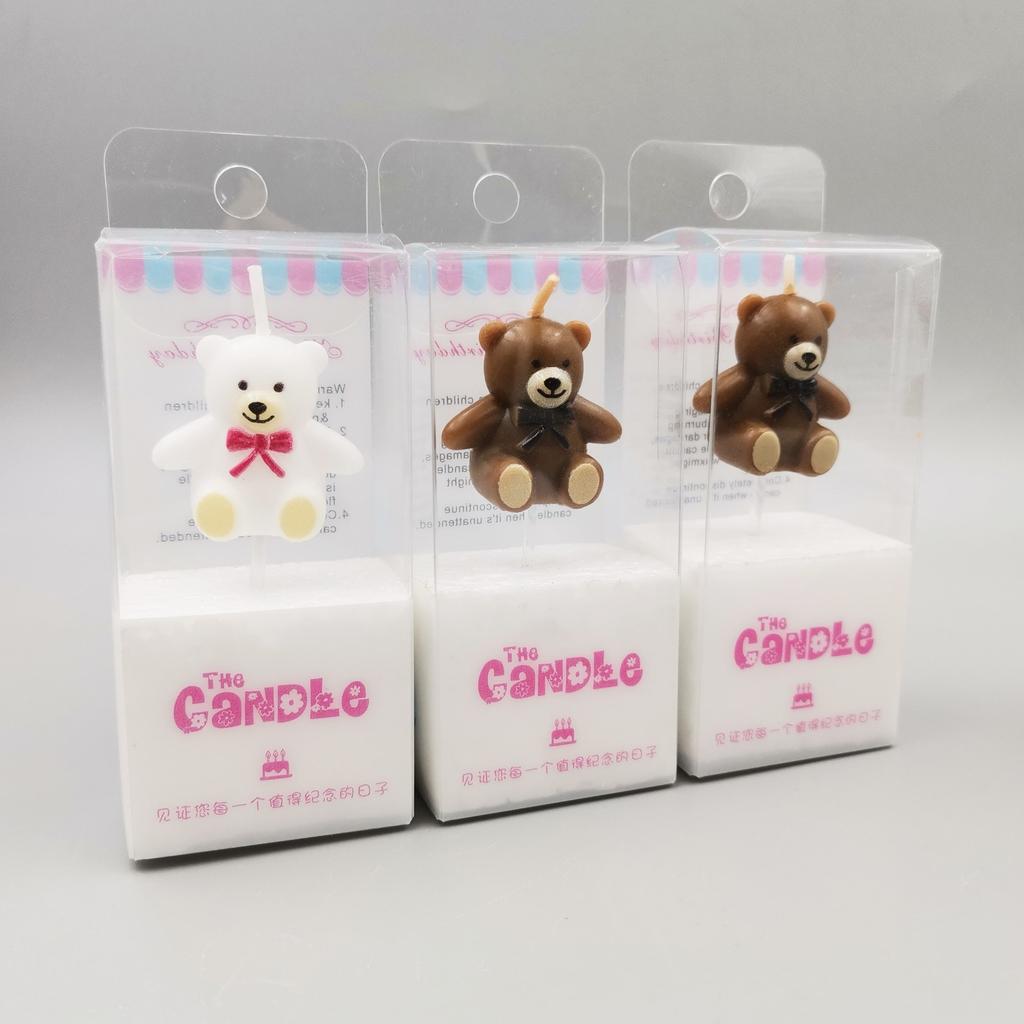 Atmosphere Individually Packaged Bear Cake with Birthday Candles Creative Children's Birthday Arrangement Candles