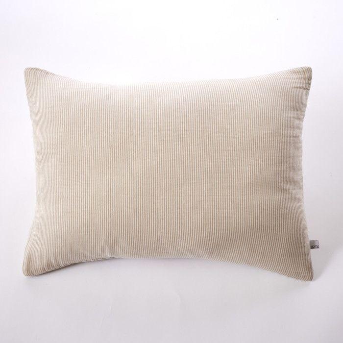 Taie d'oreiller réversible "Romie Ficelle" toutes dimensions Gaze de Coton tissée teinte l'Effet Papillon - Romie Ficelle - Taie d'o