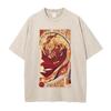 Anime JoJo's Bizarre Adventure Gyro Graphic Tee Men Women Clothing Washed Cotton Tshirt Casual T-shirt Harajuku Vintage T Shirt