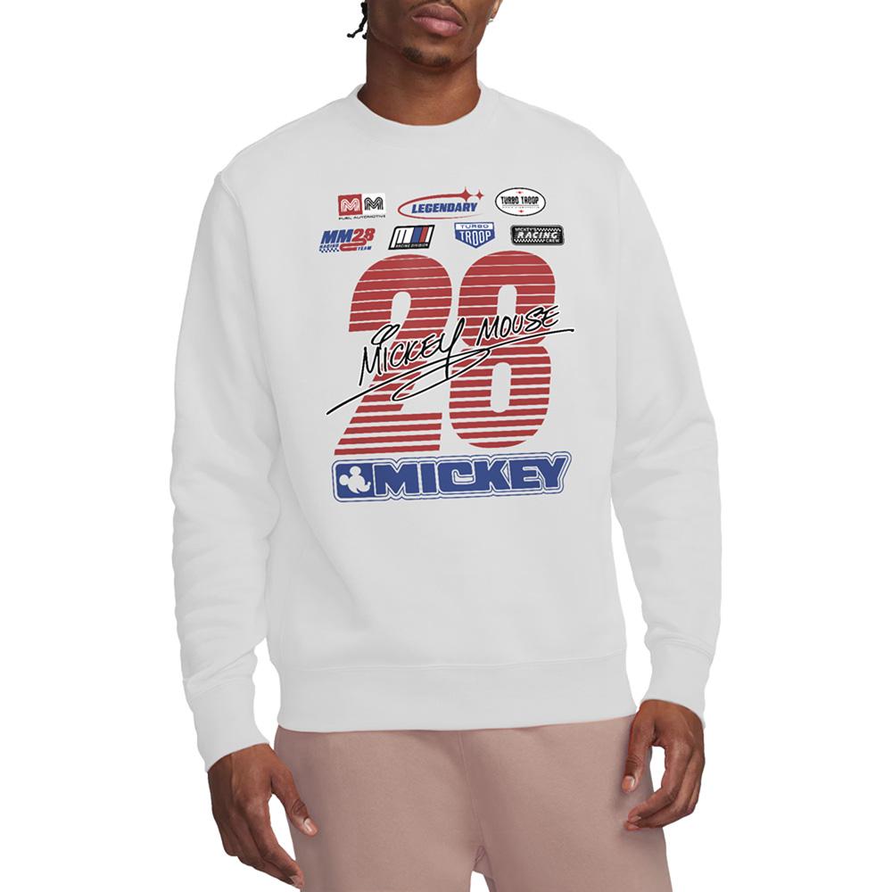 Disney Unisex Adult Mickey Mouse Racing Logo Sweatshirt