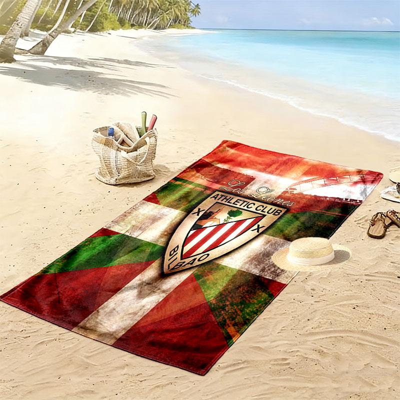 Athletic Club logo Print Beach Towel, Large Soft Quick Dry Towel for Beach Camping Swimming