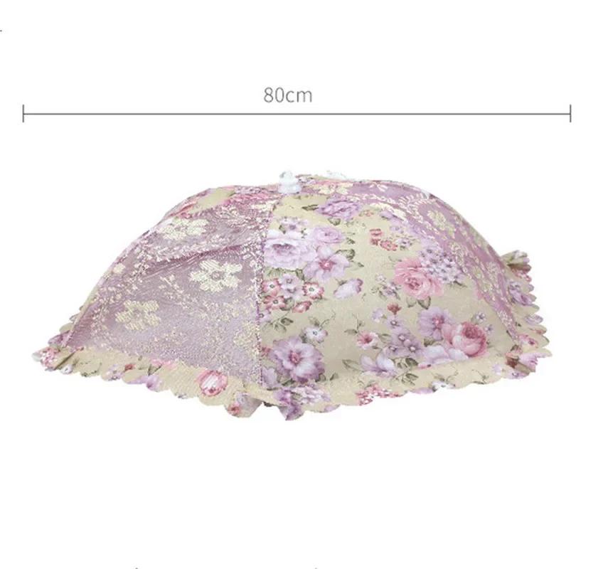 Copertura per Alimenti in Rete Antipolvere a Forma di Ombrello Antimosche Macchia Tavolo Pizzo Pieghevole Verdure Gadget da Cucina Accessori per Cucinare