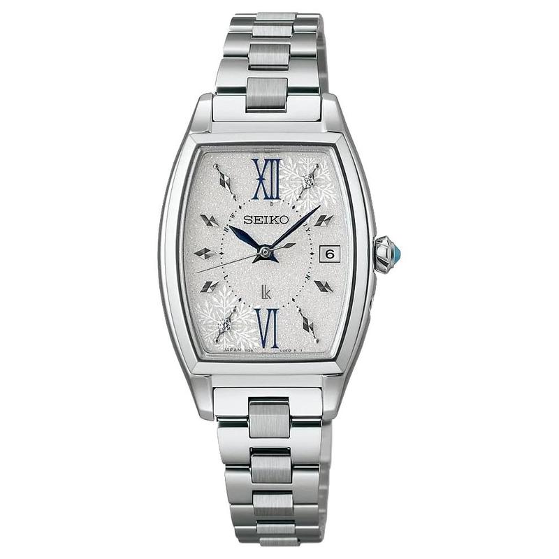 

SEIKO Lukia 100 meters waterproof calendar date display solar Quartz Steel Strap 37*24.5mm women s watch white dial SSVW239