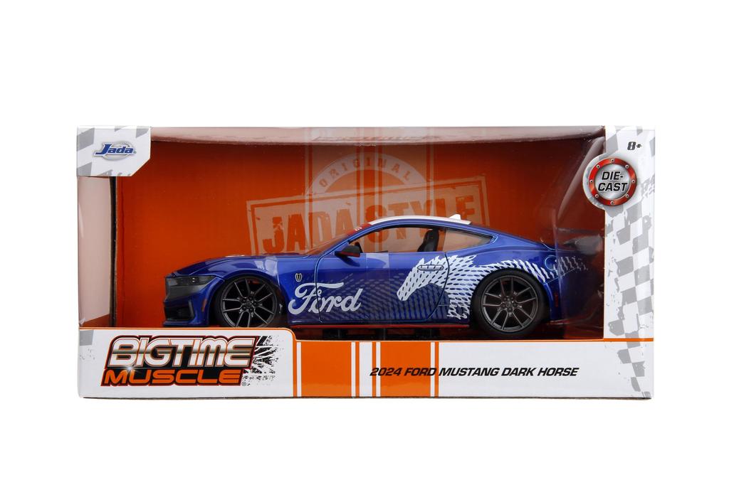 Jada Toys Big Time Muscle 2024 Ford Mustang GT Dark Horse Diecast Car Toys for Kids and Adults 124