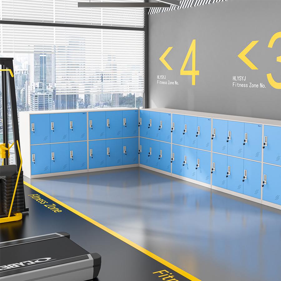 Modern 6-Door Lockers Cabinets for Home Office Gym Workshop Warehouse & Bedroom for Outdoor & School Use for Kitchen Storage