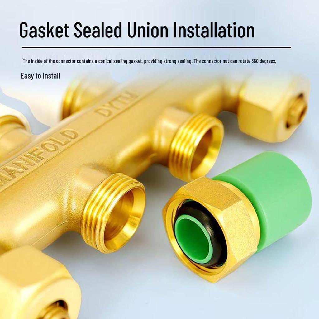 Aluminum-Plastic Pipe Floor Heating to PPR Quick Connector 20mm Hot Melt Copper Adapter for Hot Water Manifold Accessories