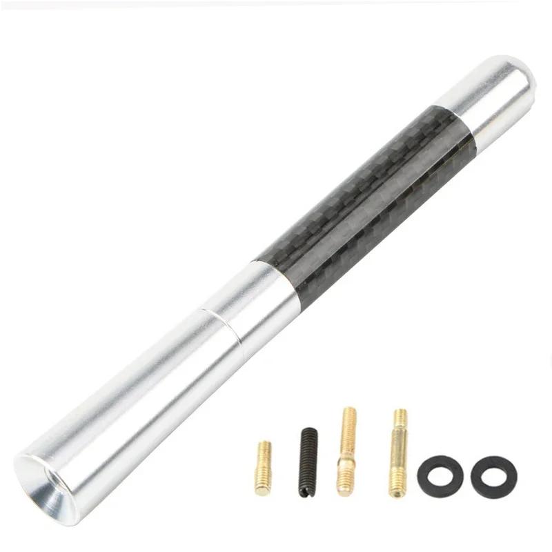 3,5cm/8cm/12cm Univerzální Krátké Autorádio Anténa Carbon Fiber Černá Střešní Anténa Autorádio Anténa FM/AM Kovové přijímací antény