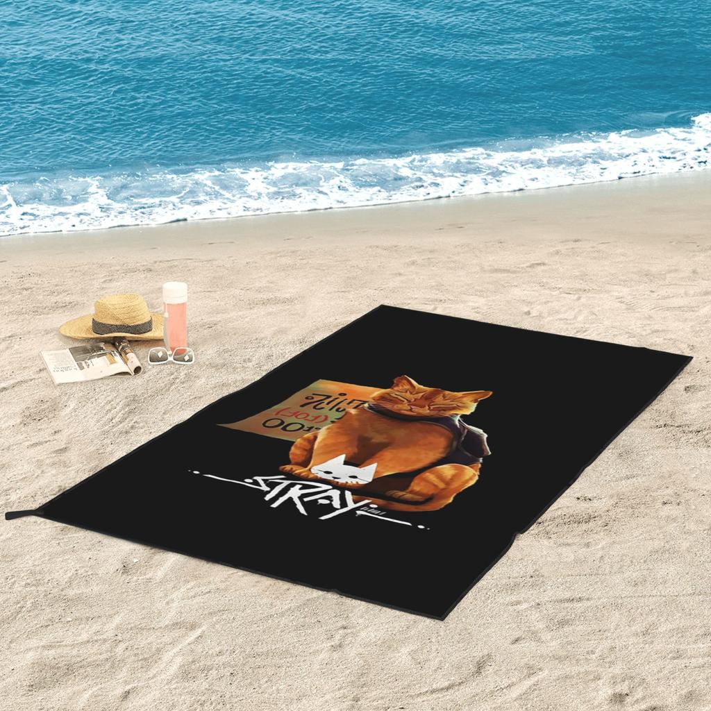 Stray Cat Game 0 Beach Towel Soft Microfiber Quick Dry Absorbent Quick Towels For Pool