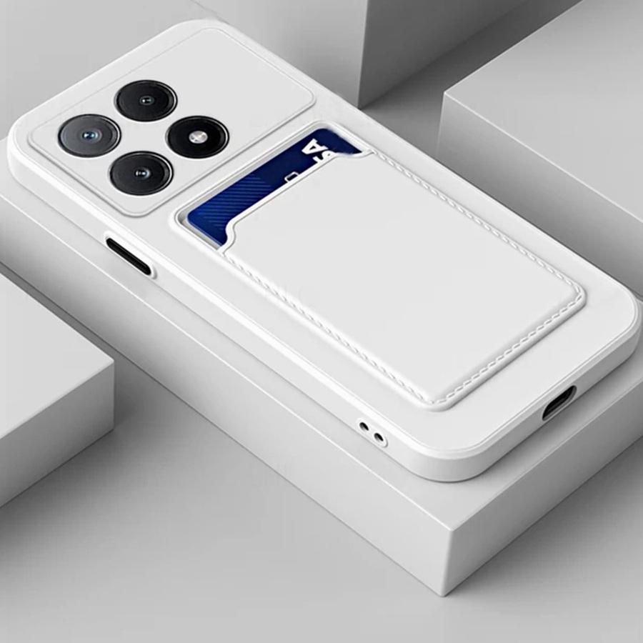 

Роскошный мягкий силиконовый чехол-кошелек для Xiaomi 14T 11T 13T Poco C75 M3 M4 X7 F7 Redmi A3 9C 13C 14C Note 9 10 11 12 13 14 Pro, держатель для карт, слот, задняя крышка Redmi Note 14 5G белый
