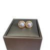 Hand-woven stud earrings silver needle retro earrings simple niche high-end sense natural freshwater pearl earrings women's summer