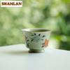 100ML Retro Ru Kiln Art Ceramic Tea Cup Creative Horseshoe Guest Tea Bowl Single Master Cup Brewing Puer Chazhan Kung Fu Teaset