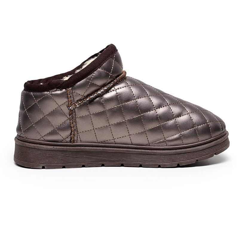 Winter Velvet Warm Snow Boots Thick-soled Bag Heel Non-slip Soft-soled Korean Version Fashionable Versatile Diamond Waterproof Cotton Shoes