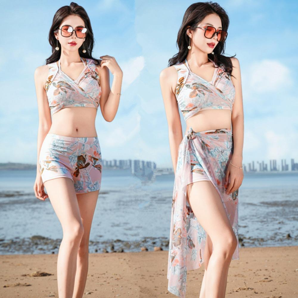 Holiday Seaside Hot Spring Swimsuit Split Bikini Three-piece European and American Swimwear