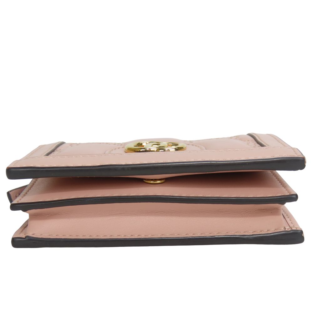 Used GUCCI Bifold Wallet 723786 GG Matelasse Leather Pink Accessory