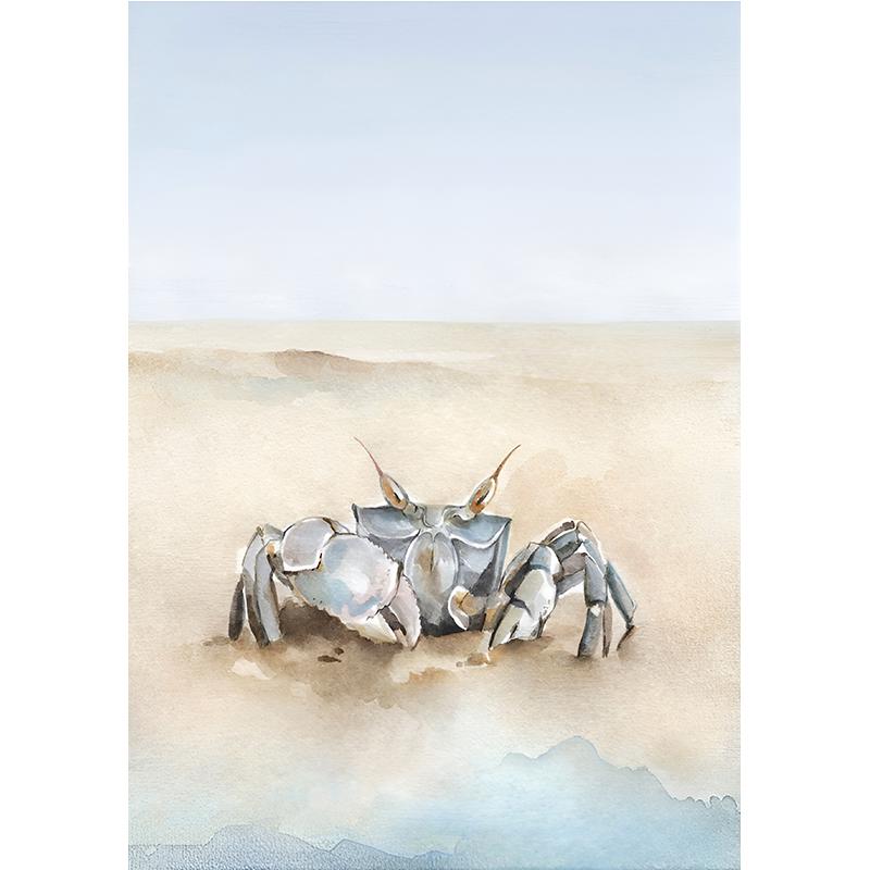 

Морская звезда Краб Акварельная живопись Печать Холст Плакат Абстрактное настенное искусство Морской пляж Пейзаж Картины для комнаты Домашний декор Cuadros 21x30cm No Framed