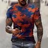 Fashionable New Camouflage Hip-Hop Pattern Men's Printed T-shirt Casual Round Neck Comfortable Short Sleeved Top