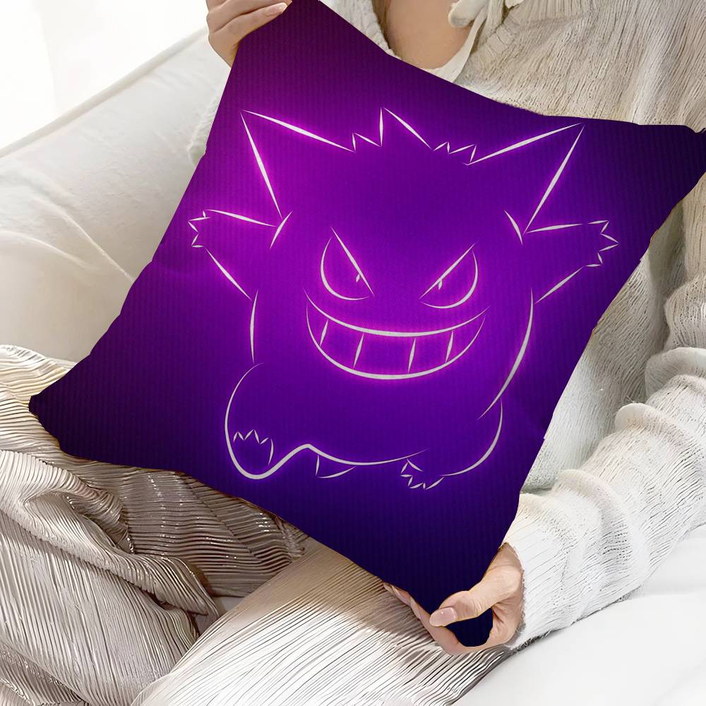 Japanese Anime Gengar Cushion Cover Polyester Sofa Cushions Decorative Throw Pillows Home Decoration Pillowcover